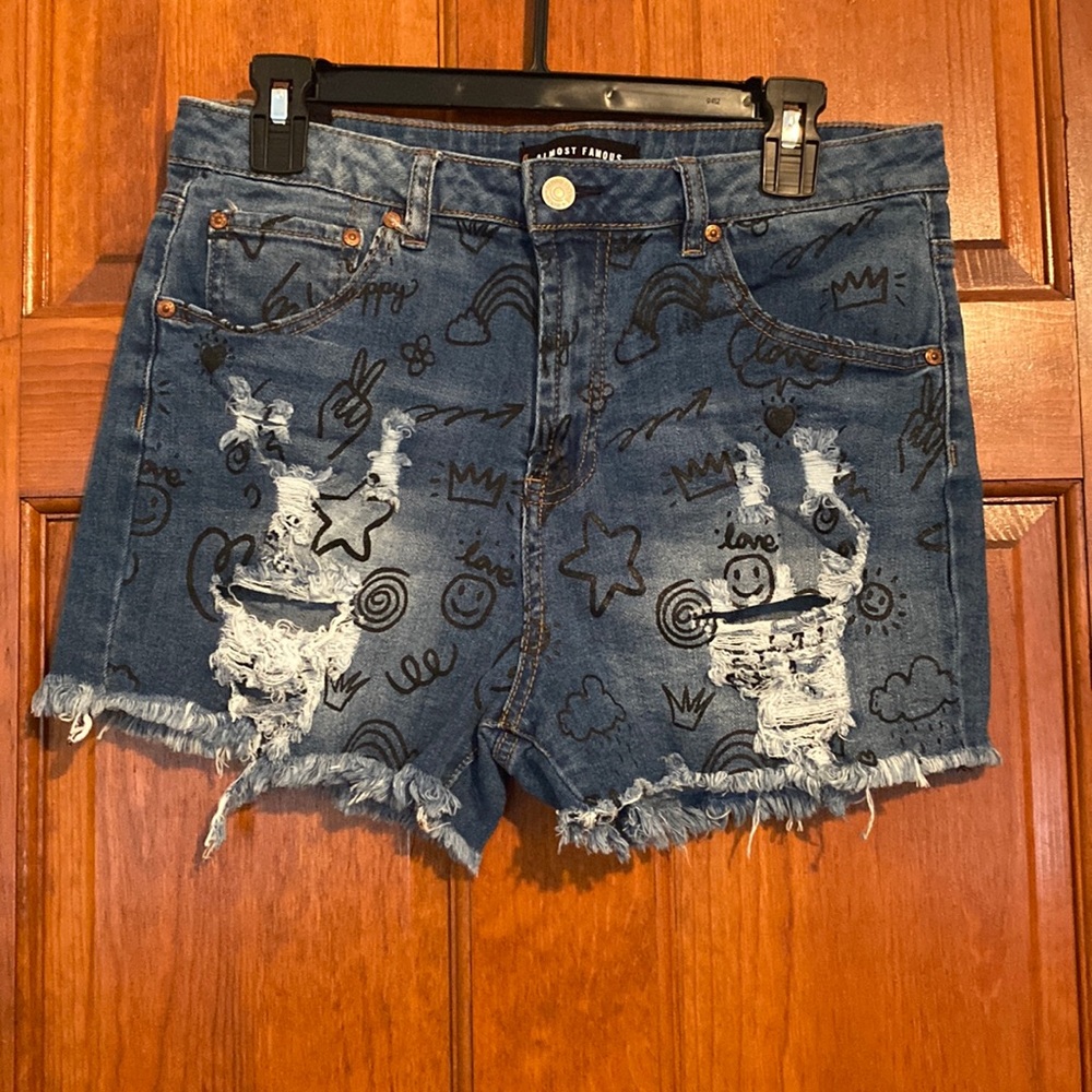 Almost Famous Distressed Jean Shorts